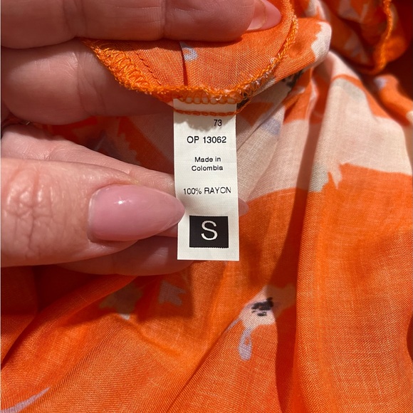 NWT Maaji Orange Floral Flowering Secret Cinched Maxi  Dress Sz Small - Picture 16 of 16